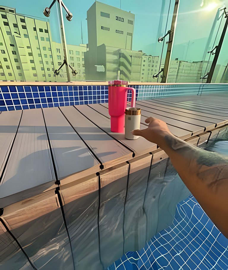 Queridinho Studio centro+Piscina+Netflix+WiFi