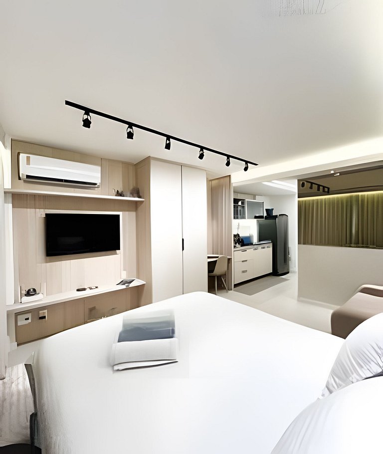 Imperdível! Studio Vista Mar+Piscina Aquecida