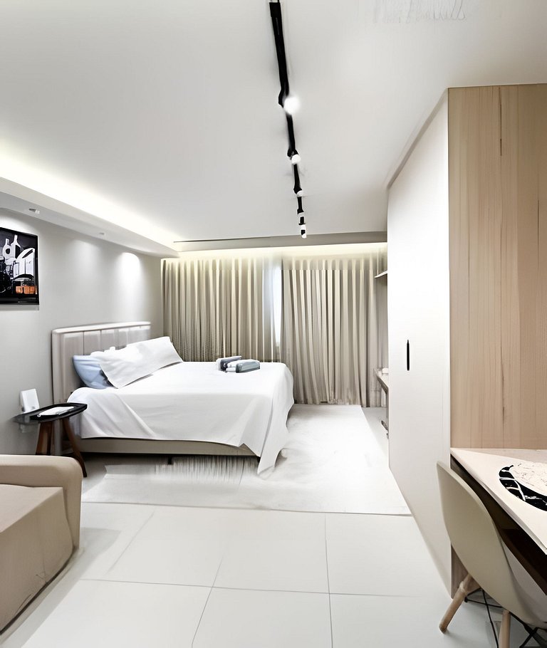 Imperdível! Studio Vista Mar+Piscina Aquecida