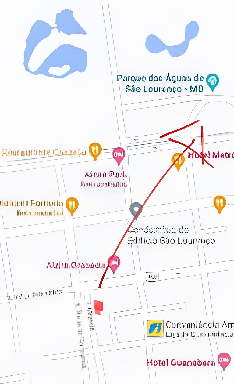 Charmoso Apt Central em São Lourenço com WIFI