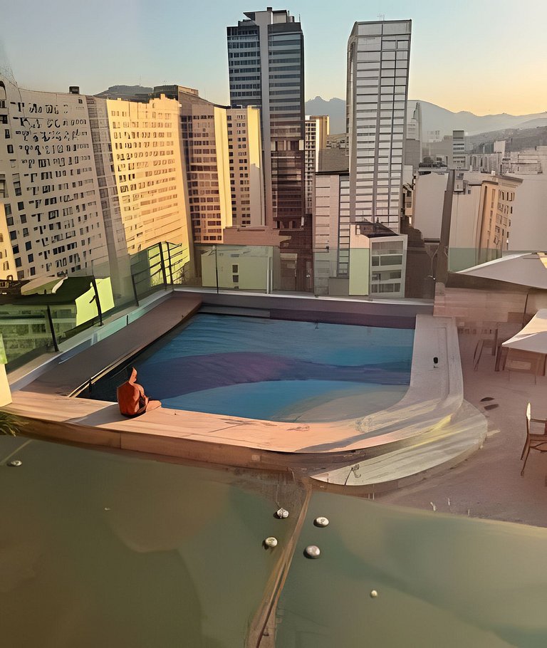 Melhor Novo Preço-Studio Central Luxo+Piscina+WiFi