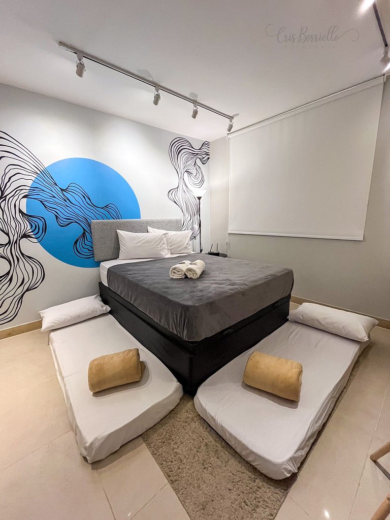 Studio Novo-Sem taxa de limpeza+piscina+Wifi