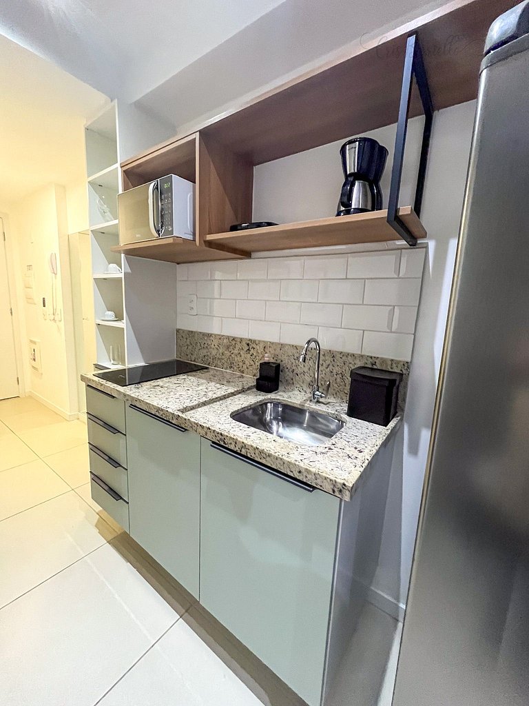 Taxa Inclusa-Studio Varanda+Piscina Aquecida+WIFI