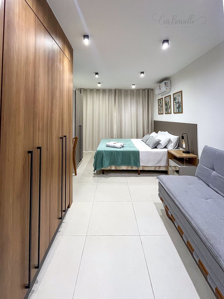 Taxa Inclusa-Studio Varanda+Piscina Aquecida+WIFI