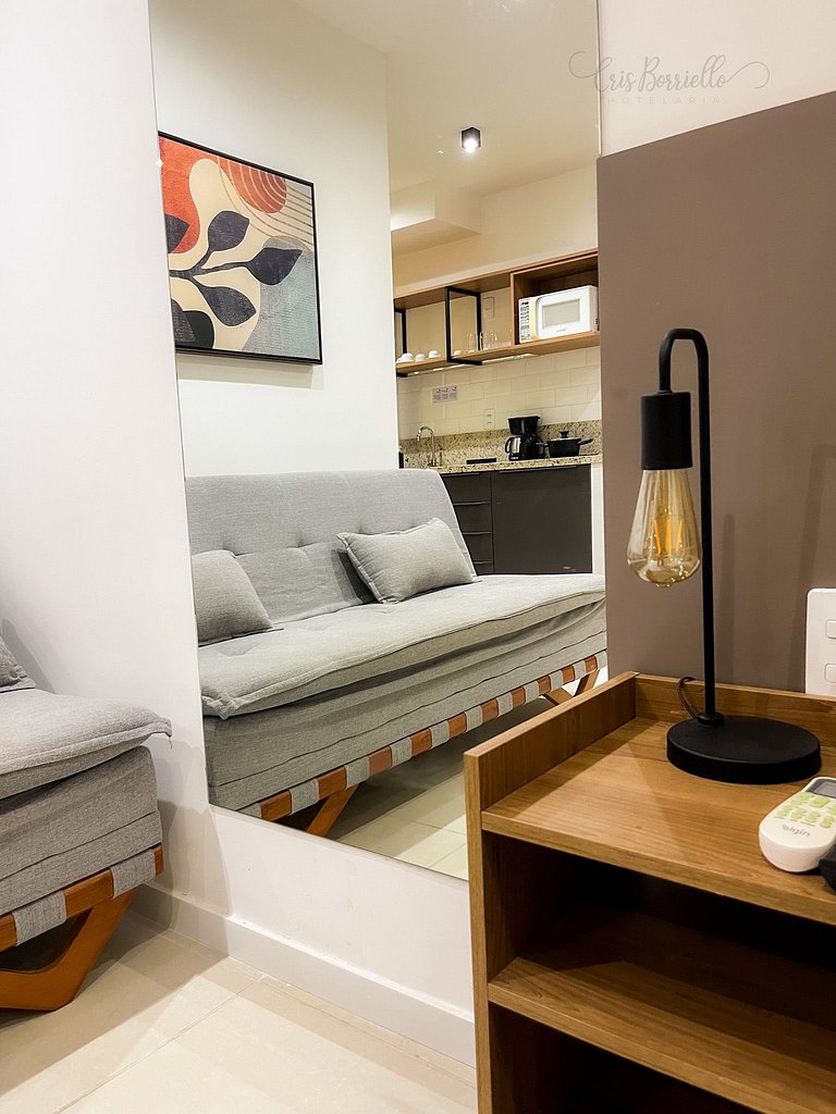 Imperdível! Studio Vista Mar+Piscina Aquecida