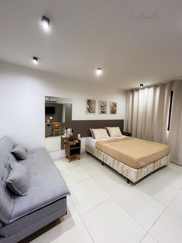 Imperdível! Studio Vista Mar+Piscina Aquecida