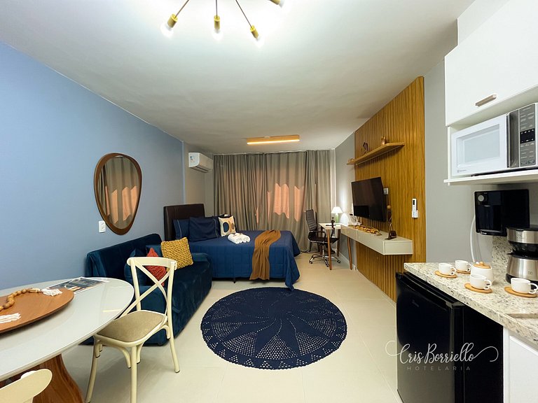 Studio alto padrão+piscina aquecida+6 x sem juros