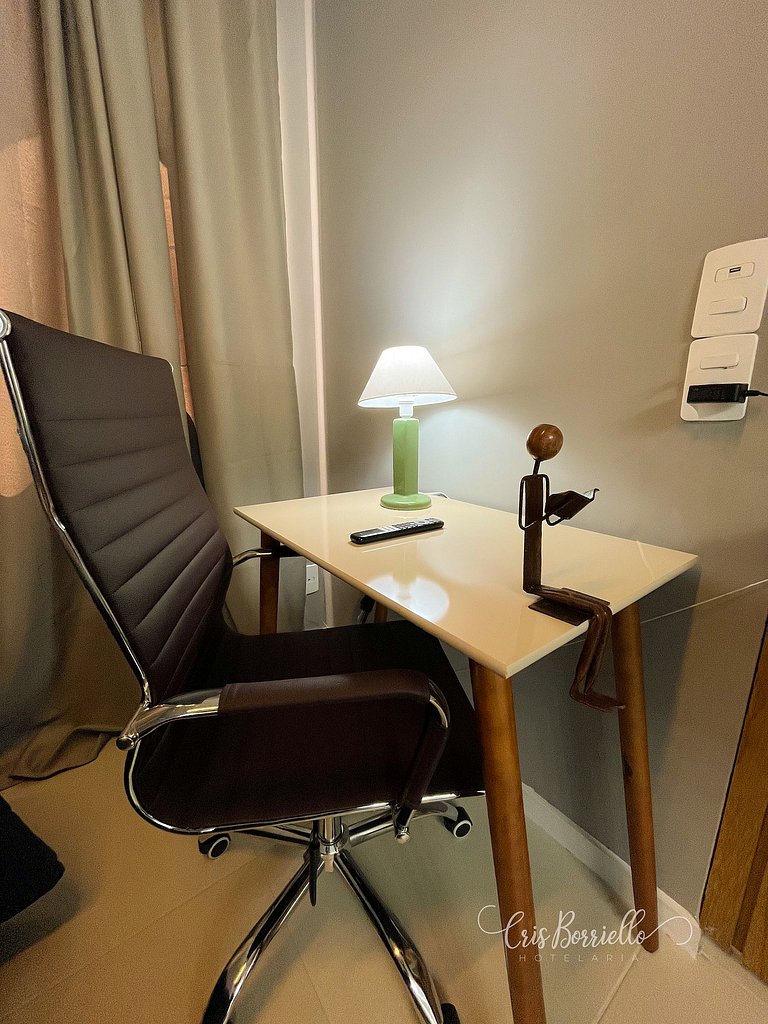 Studio alto padrão+piscina aquecida+6 x sem juros