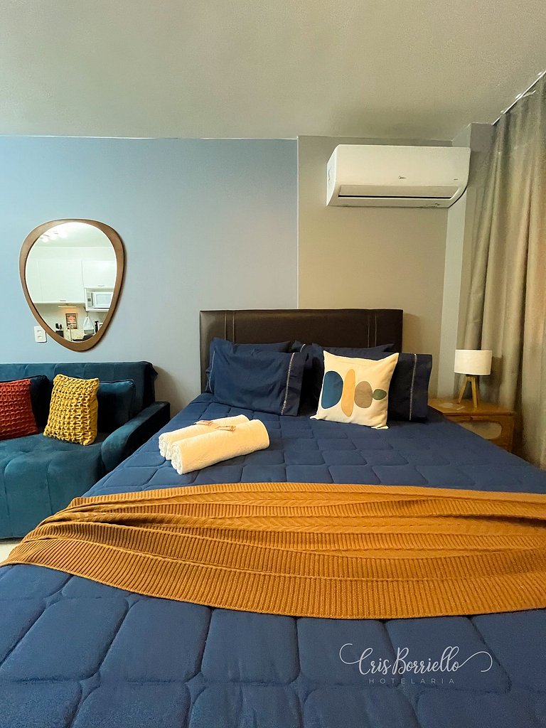 Studio alto padrão+piscina aquecida+6 x sem juros
