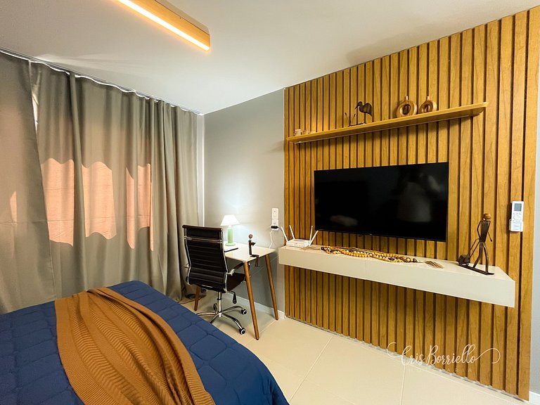 Studio alto padrão+piscina aquecida+6 x sem juros