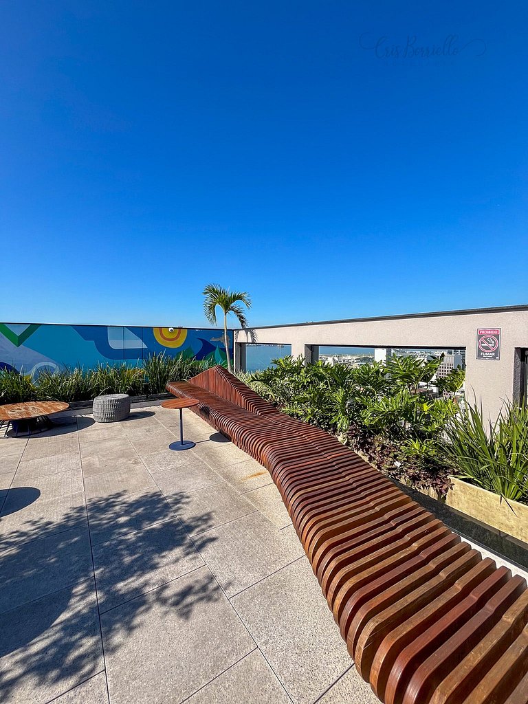 Studio alto padrão+piscina aquecida+6 x sem juros