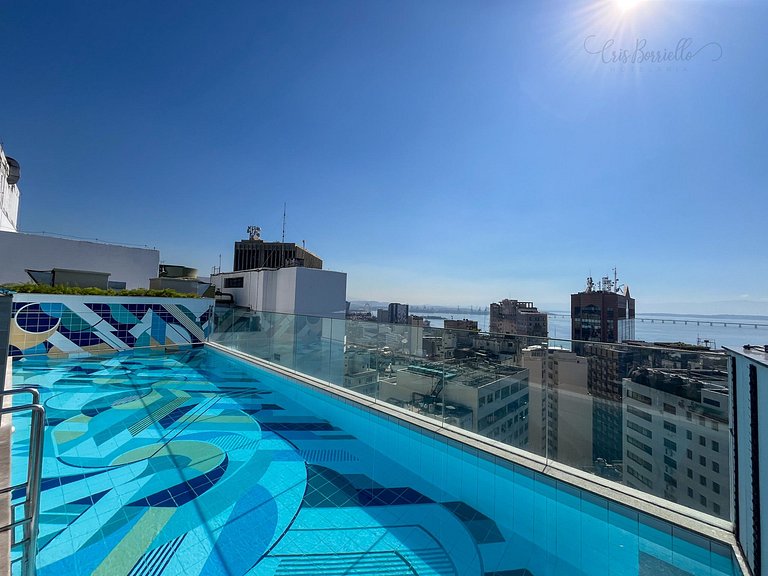 Studio alto padrão+piscina aquecida+6 x sem juros