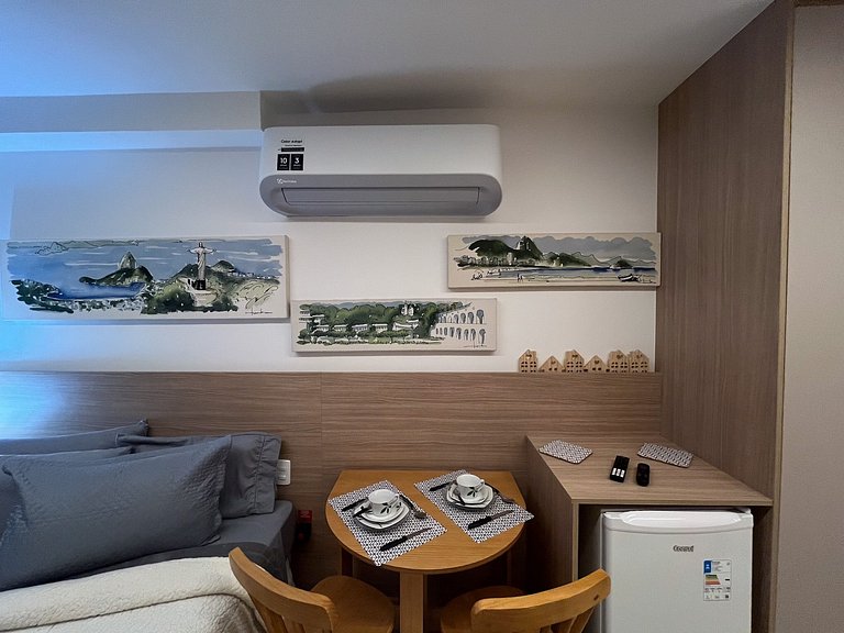 Studio novíssimo no centro c/ piscina aquecida