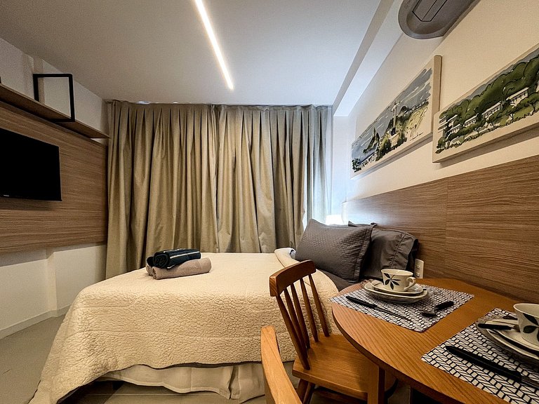 Studio novíssimo no centro c/ piscina aquecida