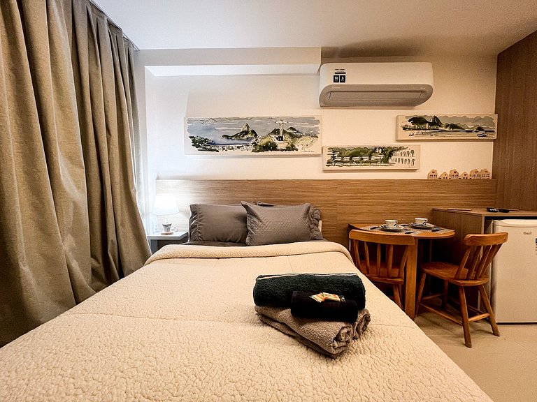 Studio novíssimo no centro c/ piscina aquecida