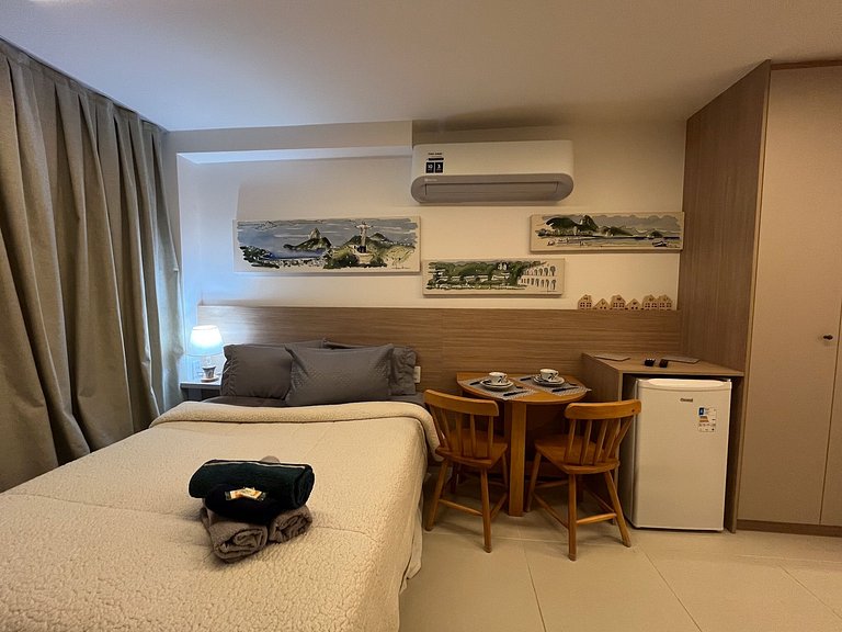 Studio novíssimo no centro c/ piscina aquecida