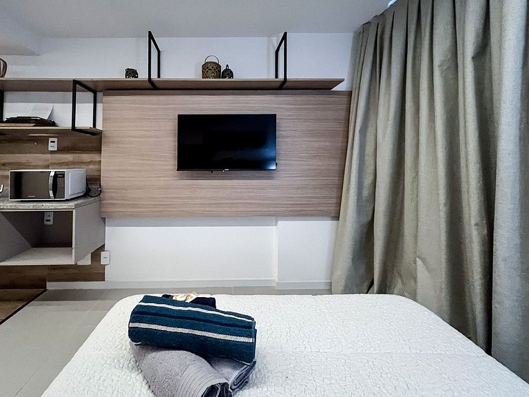 Studio novíssimo no centro c/ piscina aquecida