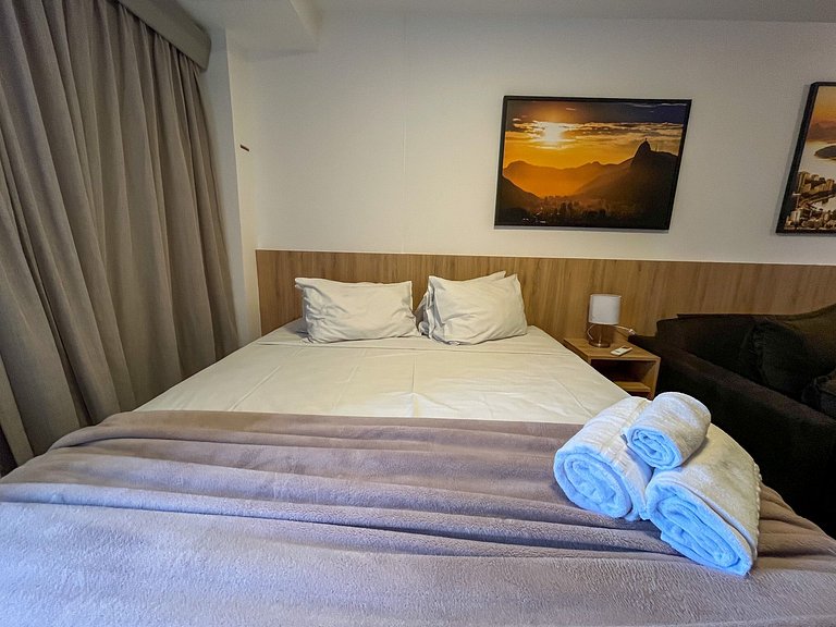 Studio Centro piscina aquecida em 6 x sem juros