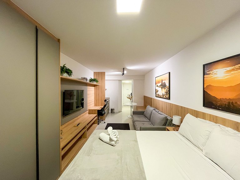 Melhor Studio no Rio de Janeiro+Piscina+6x s/juros