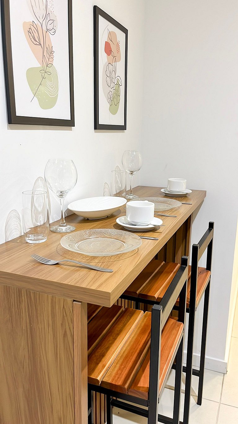 Taxa Inclusa-Studio Varanda+Piscina Aquecida+WIFI