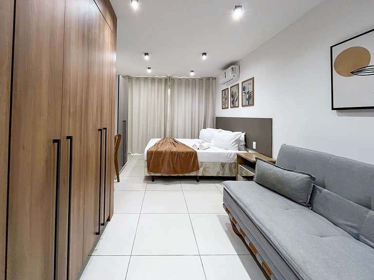 Taxa Inclusa-Studio Varanda+Piscina Aquecida+WIFI