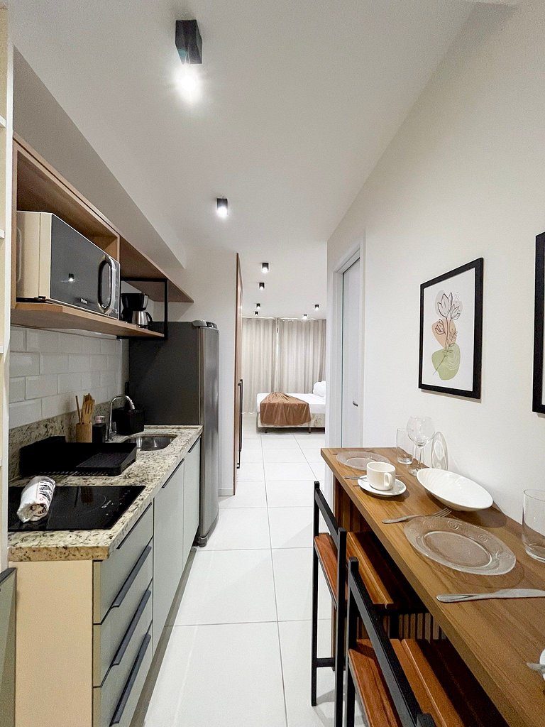 Taxa Inclusa-Studio Varanda+Piscina Aquecida+WIFI