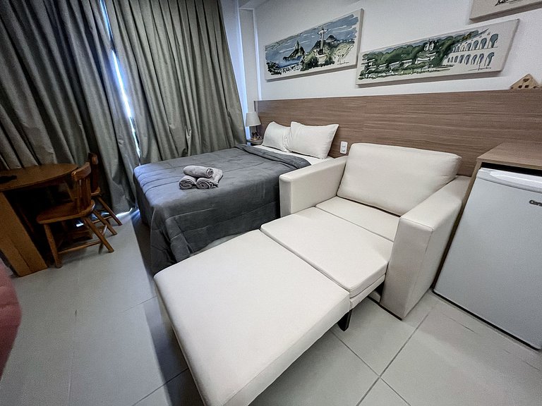 Studio novíssimo no centro c/ piscina aquecida