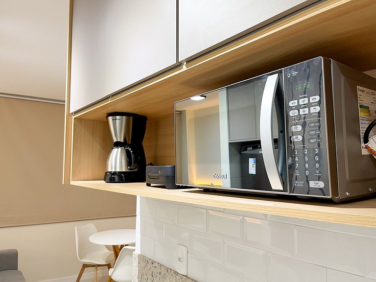 Studio c/ Piscina Aquecida em 6x Sem Juros