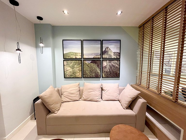 Lindo apartamento completo + piscina com vista