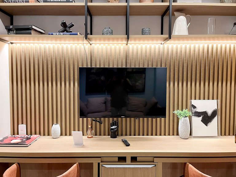 Lindo apartamento completo + piscina com vista