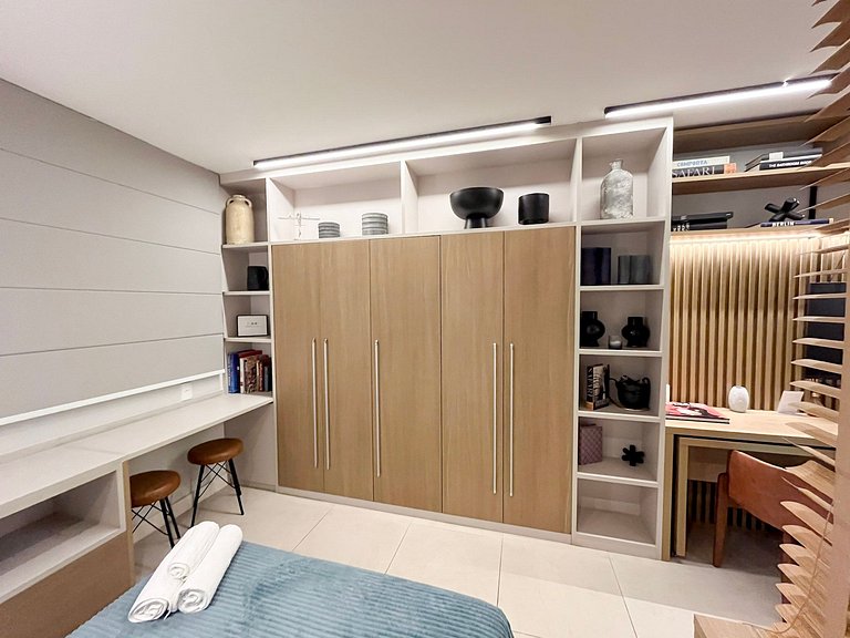 Lindo apartamento completo + piscina com vista