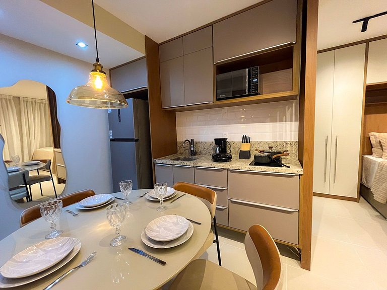 Preferido! Estúdio moderno com piscina