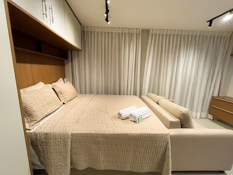 Preferido! Estúdio moderno com piscina