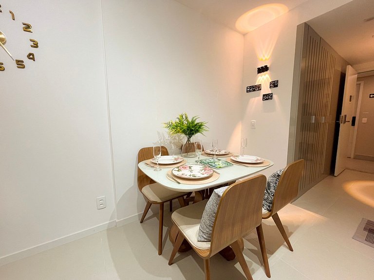 Estudio novíssimo + piscina panorâmica!