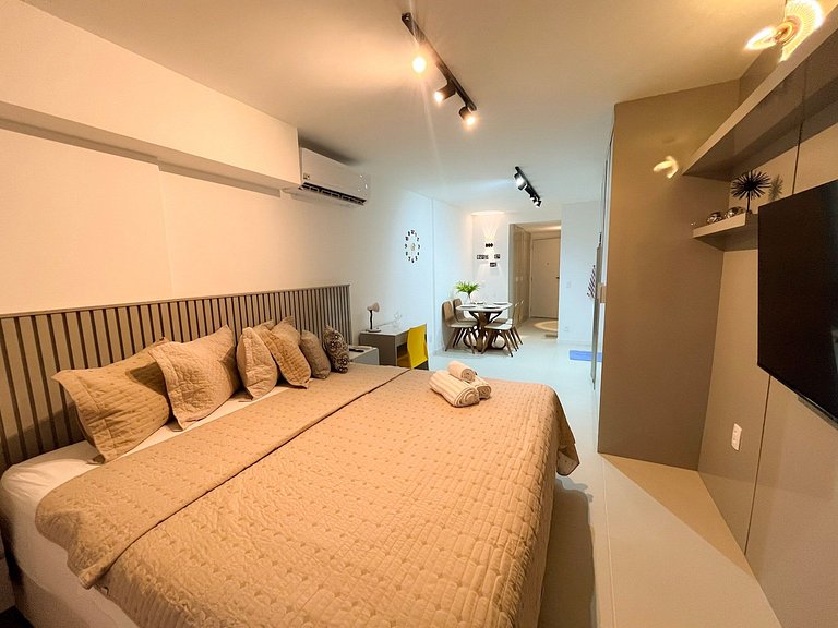 Estudio novíssimo + piscina panorâmica!