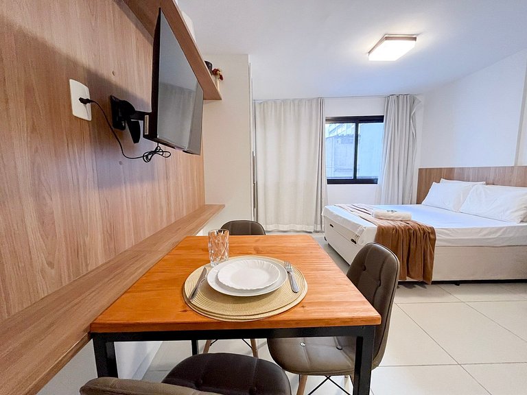 Super Novinho Studio+WiFi+Piscina Aquecida