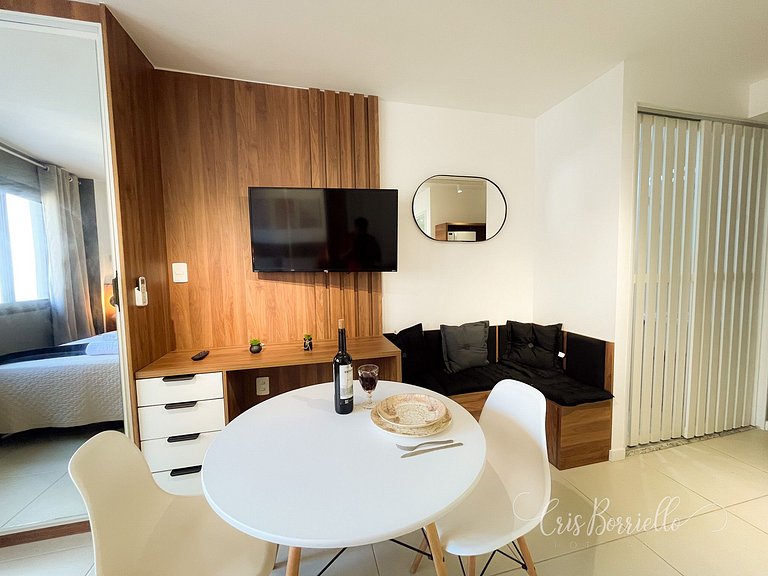 Studio equipado completo + Piscina aquecida