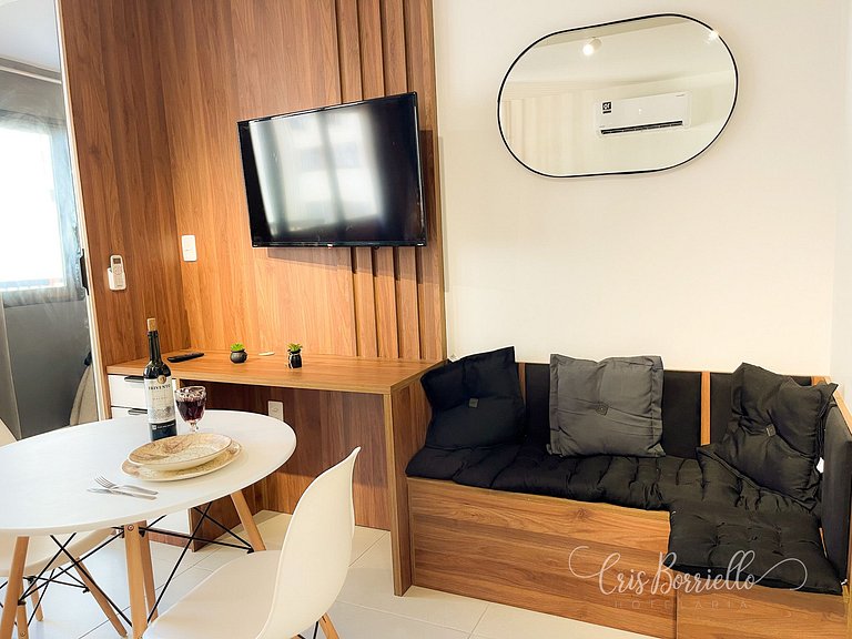 Studio equipado completo + Piscina aquecida