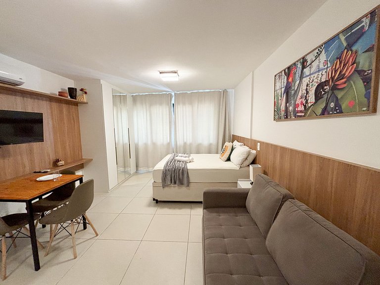 Super Novinho Studio+WiFi+Piscina Aquecida