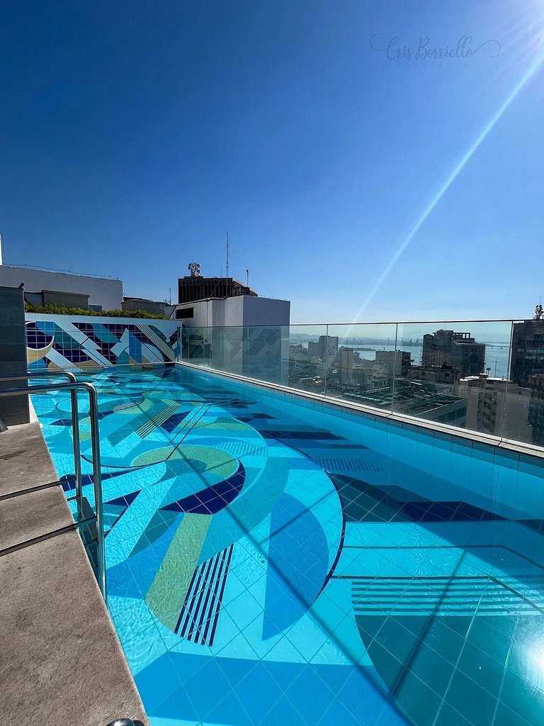 Estudio novíssimo com piscina aquecida e wifi 5g