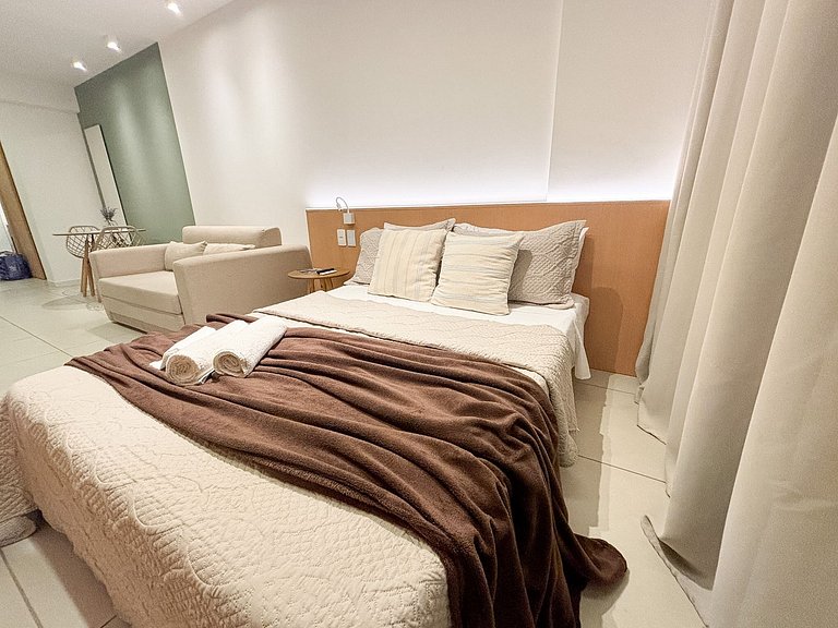 Super studio com piscina aquecida