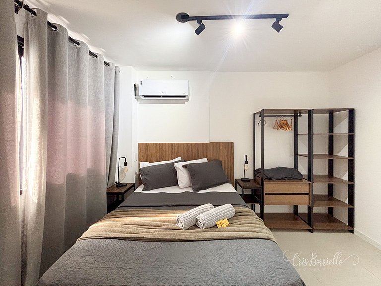 Studio compacto com piscina aquecida