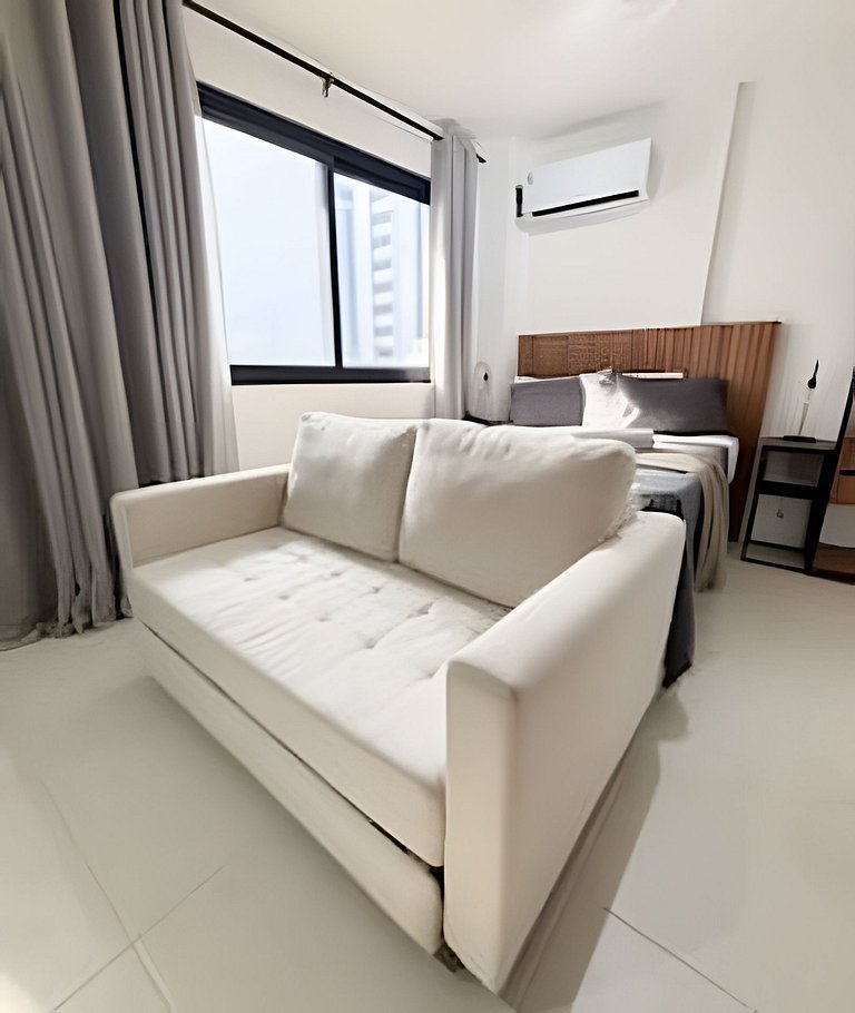 Studio compacto com piscina aquecida