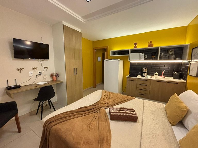 Melhor Novo Preço-Studio Central Luxo+Piscina+WiFi